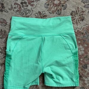 Fabletics Mint Green Bike Shorts